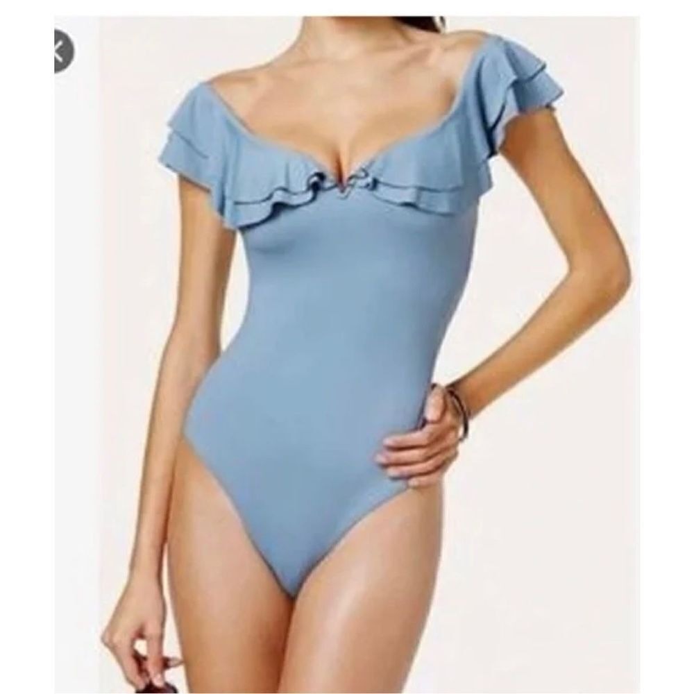 Becca Color Splash Off-The-Shoulder Swimsuit